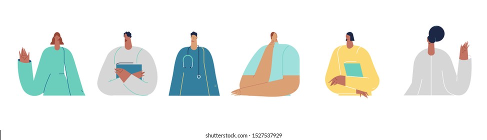 Medical insurance, doctors concept.  Vector illustration flat design. Use in Web Project and Applications.