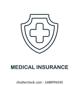 Medical Insurance icon from insurance collection. Simple line Medical Insurance icon for templates, web design and infographics