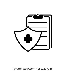 Medical Insurance Icon. Flat Design. Isolated Illustration.