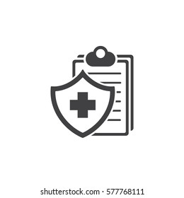 Medical Insurance Icon. Flat Design. Isolated Illustration.