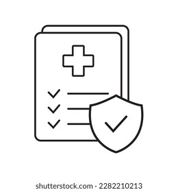 Medical insurance icon, Health insurance icon on white background. Vector illustration.