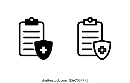 Medical insurance icon logo design. health insurance sign and symbol