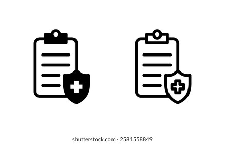 Medical insurance icon logo design. health insurance sign and symbol