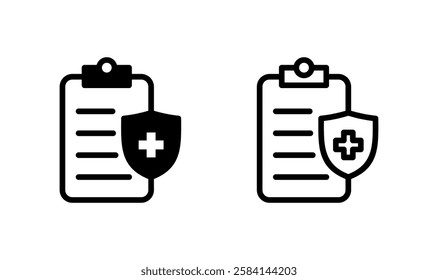 Medical insurance icon logo design. health insurance sign and symbol