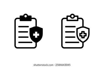 Medical insurance icon logo design. health insurance sign and symbol