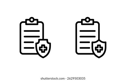 Medical insurance icon logo design. health insurance sign and symbol