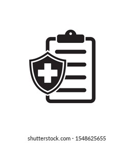 Medical insurance icon on white background. Vector illustration