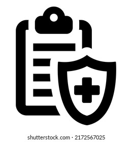 Medical insurance icon on white background