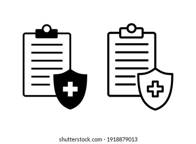 Medical Insurance Icon Set. Health Insurance Icon