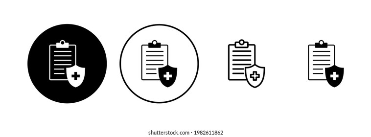 Medical insurance icon set. health insurance icon