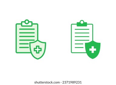 Medical insurance icon set. health insurance icon