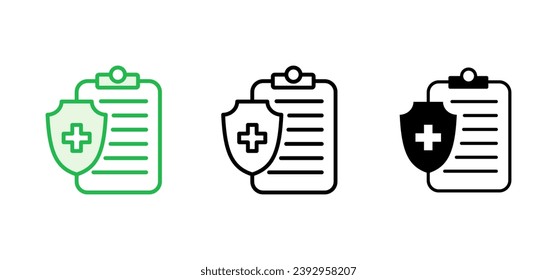 Medical insurance icon set. health insurance icon