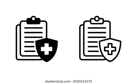 Medical insurance icon set. health insurance icon