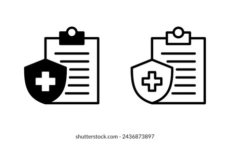 Medical insurance icon set. health insurance icon