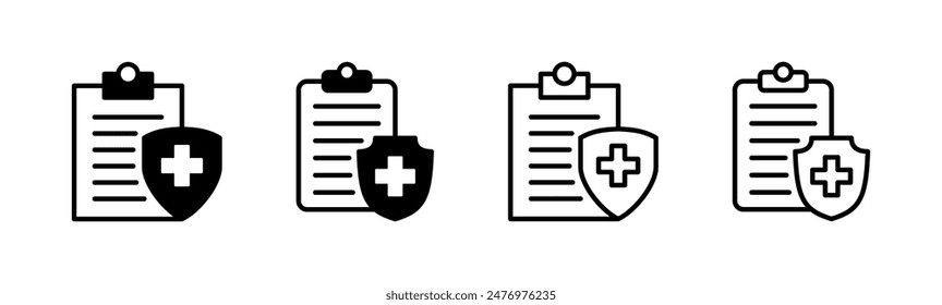 Medical insurance icon set. health insurance icon