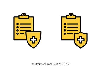 Medical insurance icon set tor for web and mobile app. health insurance sign and symbol