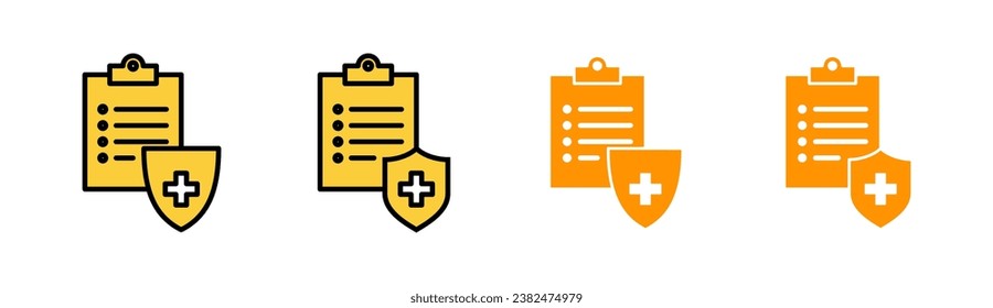 Medical insurance icon set tor for web and mobile app. health insurance sign and symbol