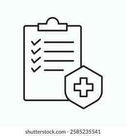 Medical insurance icon. simple vector icon