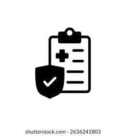 Medical insurance icon symbol for apps and websites. health insurance sign and symbol