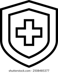 medical insurance icon. Thin linear style design isolated on white background
