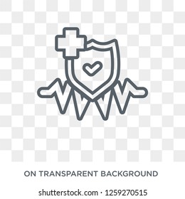 Medical insurance icon. Trendy flat vector Medical insurance icon on transparent background from Insurance collection. High quality filled Medical insurance symbol use for web and mobile
