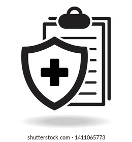 Medical Insurance Icon vector. health insurance icon vector.