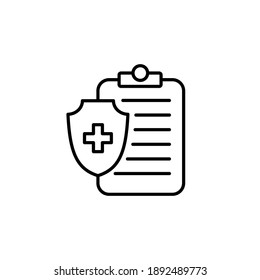 Medical insurance icon vector. health insurance icon