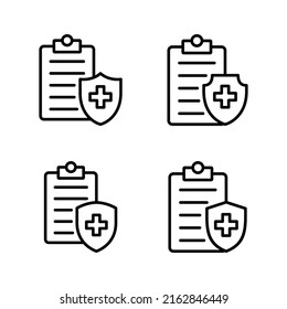 Medical insurance icon vector. health insurance sign and symbol