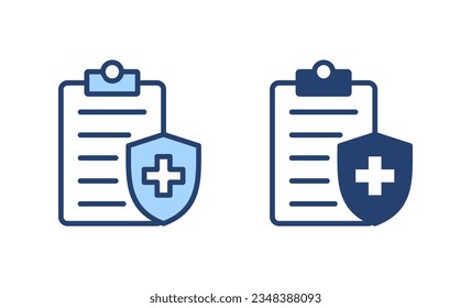 Medical insurance icon vector. health insurance sign and symbol