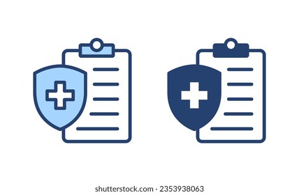 Medical insurance icon vector. health insurance sign and symbol