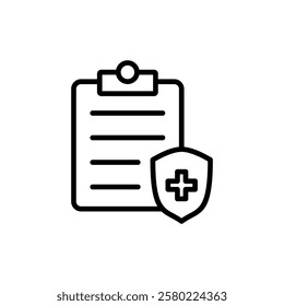Medical insurance icon vector. health insurance sign and symbol