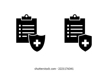 Medizinische Versicherung Symbol Vektor für Web-und mobile App. Krankenversicherungszeichen und -zeichen