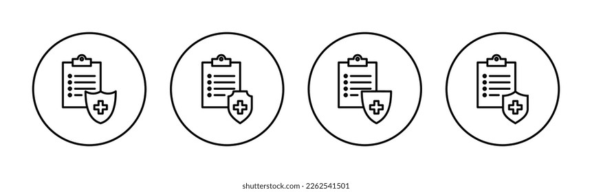 Medical insurance icon vector for web and mobile app. health insurance sign and symbol