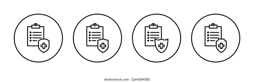 Medical insurance icon vector for web and mobile app. health insurance sign and symbol