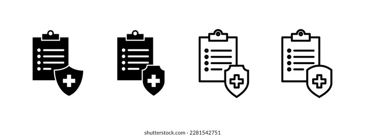 Medical insurance icon vector for web and mobile app. health insurance sign and symbol