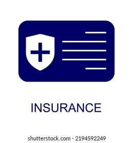 Medical insurance icon. Medical insurance icon for website design, app, user interface isolated on white background. Medical icon. EPS 10 vector illustration.