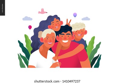 Medical Insurance Template -family Health And Wellness -modern Flat Vector Concept Digital Illustration Of A Happy Family Of Parents And Children, Family Medical Insurance Plan