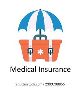 Medical Insurance vector Flat Icon Design illustration. Medical and Healthcare Symbol on White background EPS 10 File