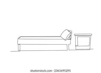 A medical intensive room. Intensive care unit one-line drawing