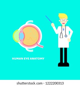 medical internal organs body part nervous system anatomy surgery eyeballs health care with doctor,stethoscope background,flat vector illustration cartoon design,isolated  character costume cartoon