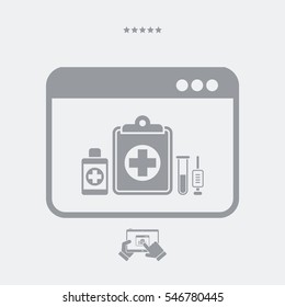 Medical internet page - Vector icon for computer website or application