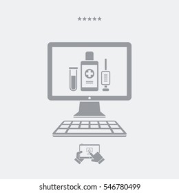 Medical internet page - Vector icon for computer website or application