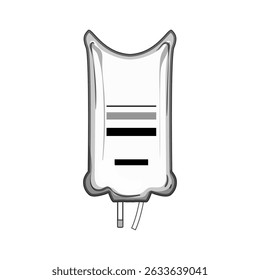 medical iv fluid bag cartoon. hospital treatment, healthcare sterile, plastic tubing medical iv fluid bag sign. isolated symbol vector illustration