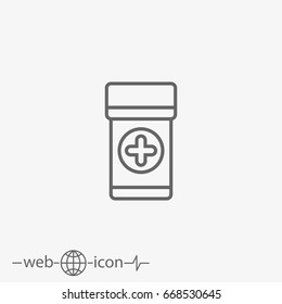 medical jar vector icon