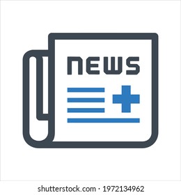 Medical journal icon, vector and glyph