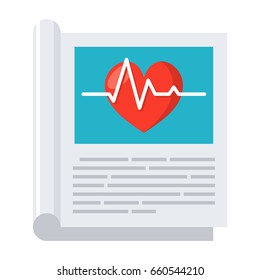 Medical Journal, Vector Icon In Flat Style