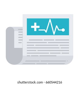Medical journal, vector icon in flat style