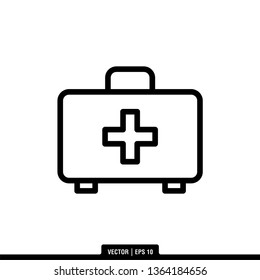 Medical Kit Bag Icon Vector Illustration Logo Template