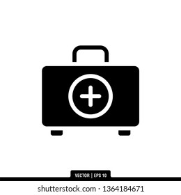 Medical Kit Bag Icon Vector Illustration Logo Template