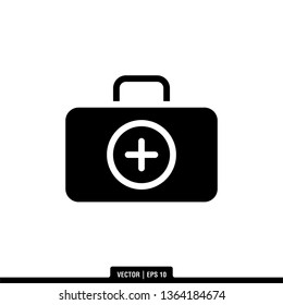 Medical Kit Bag Icon Vector Illustration Logo Template